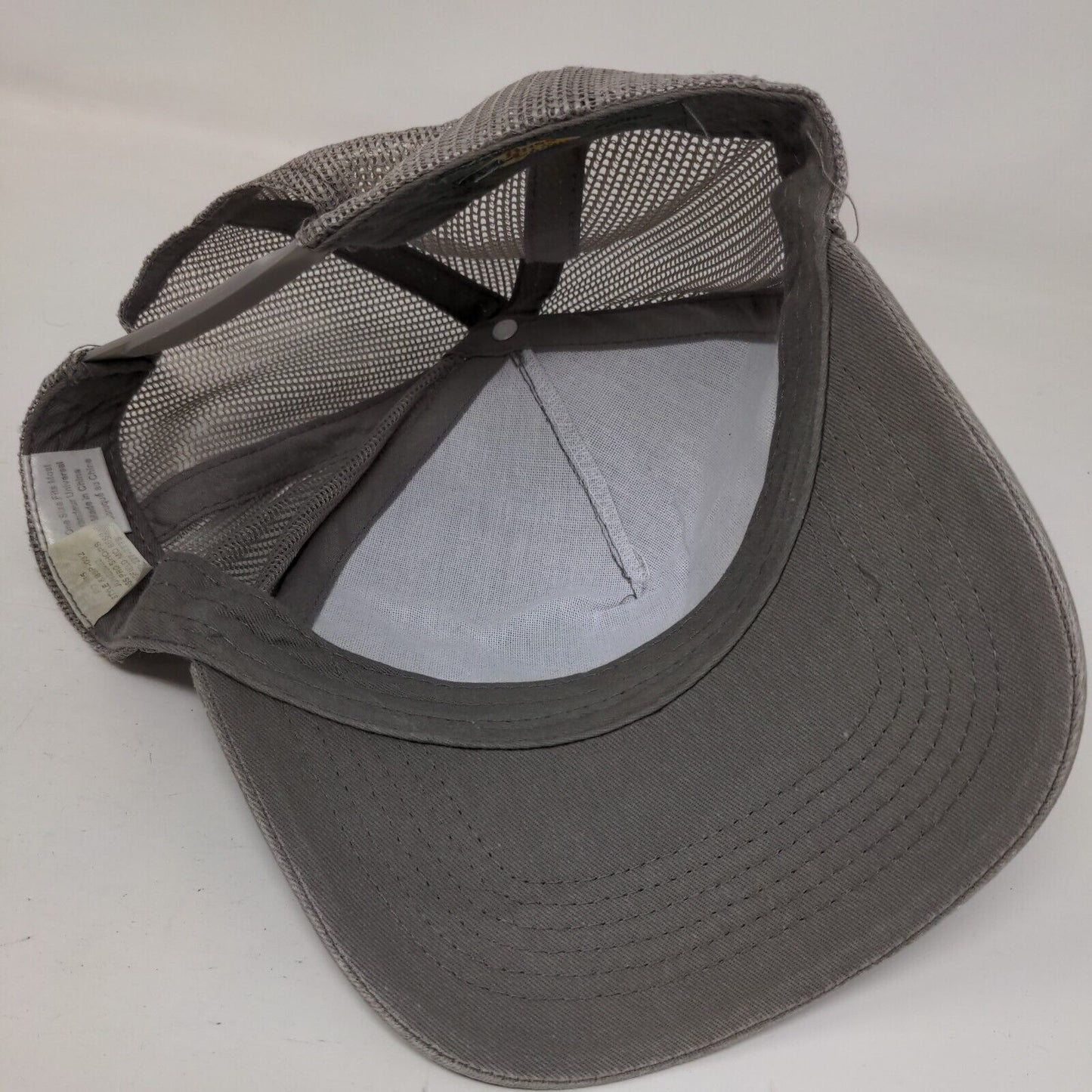 Bass Pro Shops Snapback Trucker Hat Gray OSFM Adjustable Mesh Back Gone Fishing