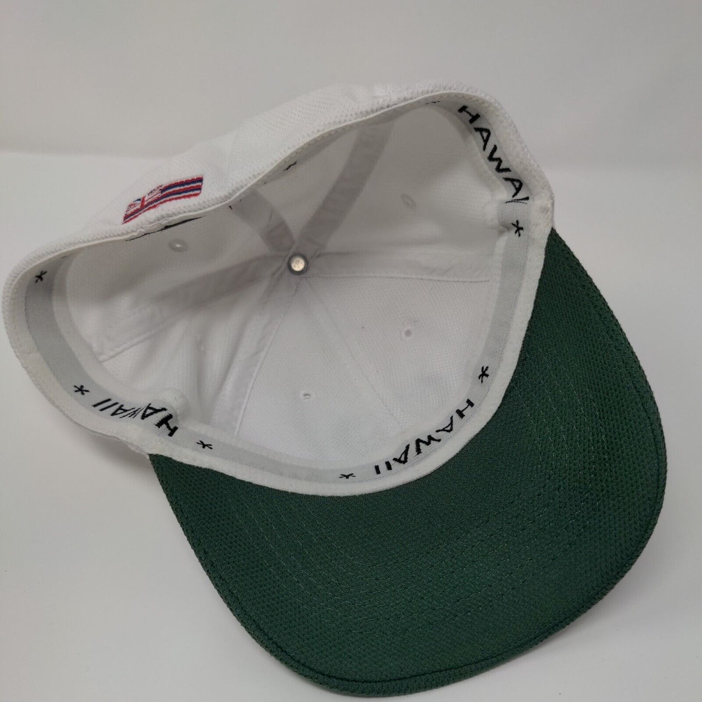 Golf Kona Fitted Hat White One Size Embroidered Hawaiian Headwear