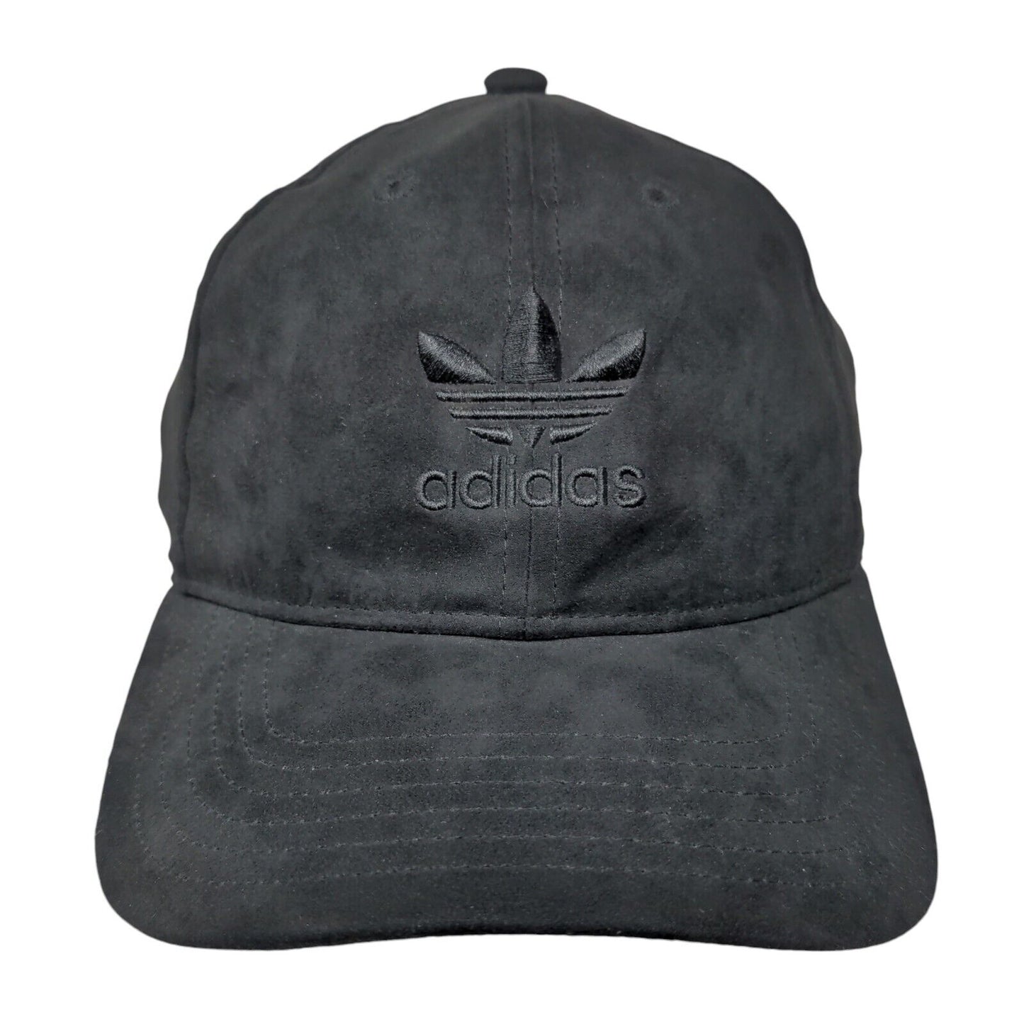 Adidas Trefoil Slideback Hat Black OSFM Embroidered Logo 3 Stripes
