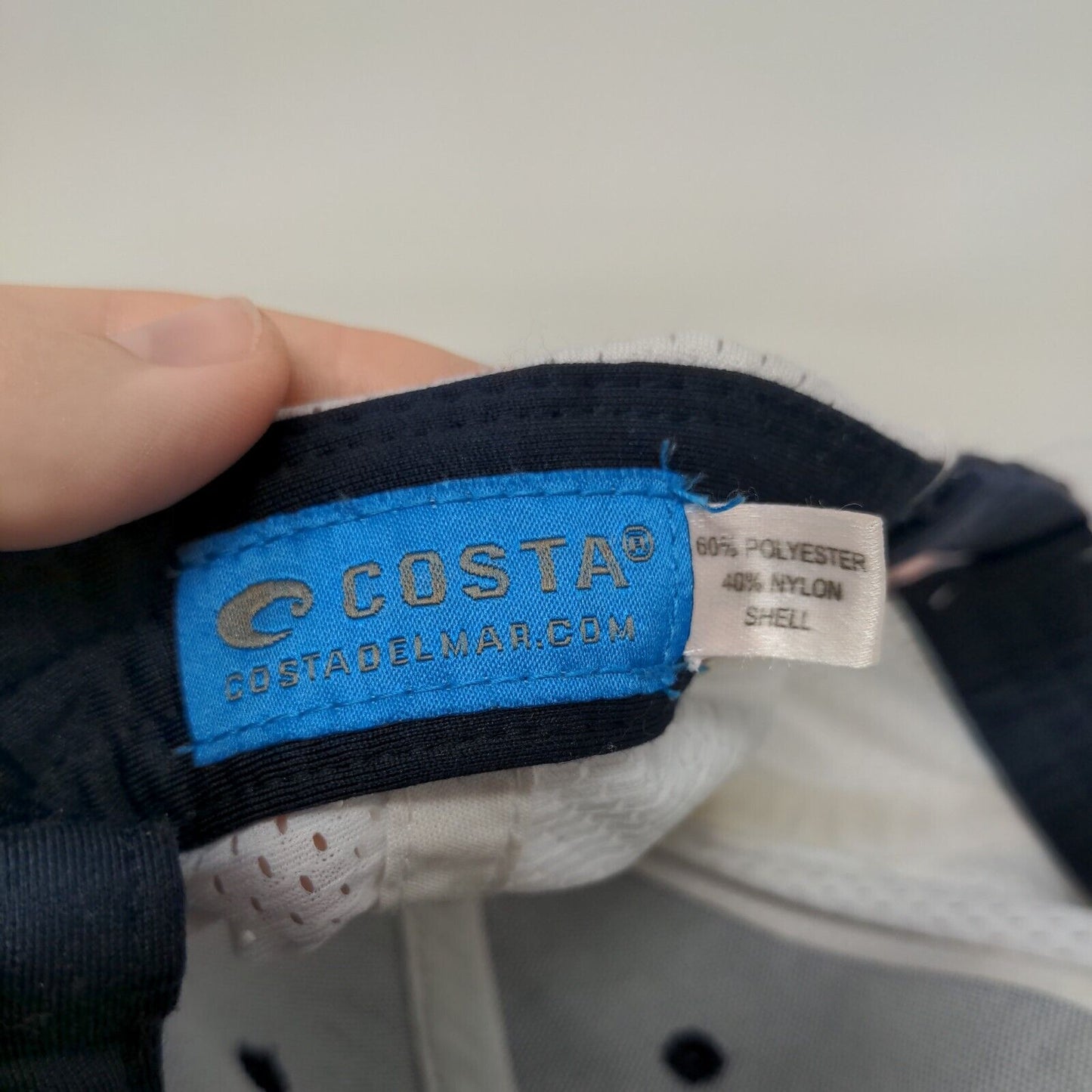 Costa Del Mar Strapback Hat Blue One Size Embroidered 6 Panel Colorblock