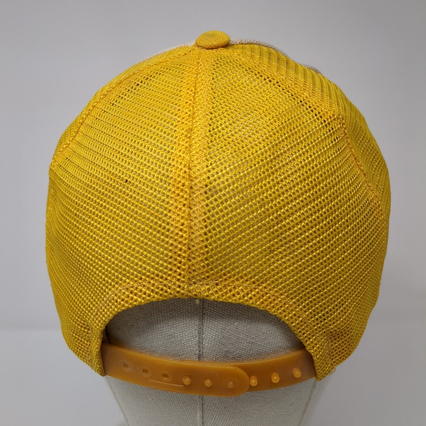 Alaskans For Independence Snapback Trucker Hat Yellow One Size Mesh Back Rope