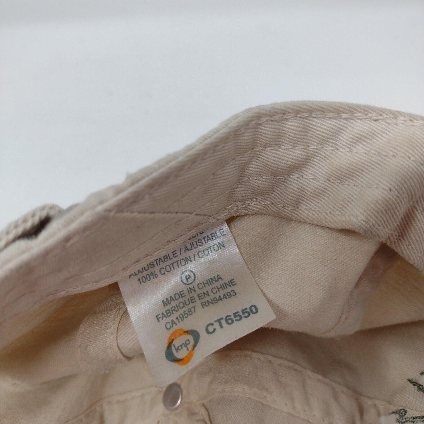 Oregon Slideback Hat Tan One Size Adjustable Embroidered 6 Panel Cotton
