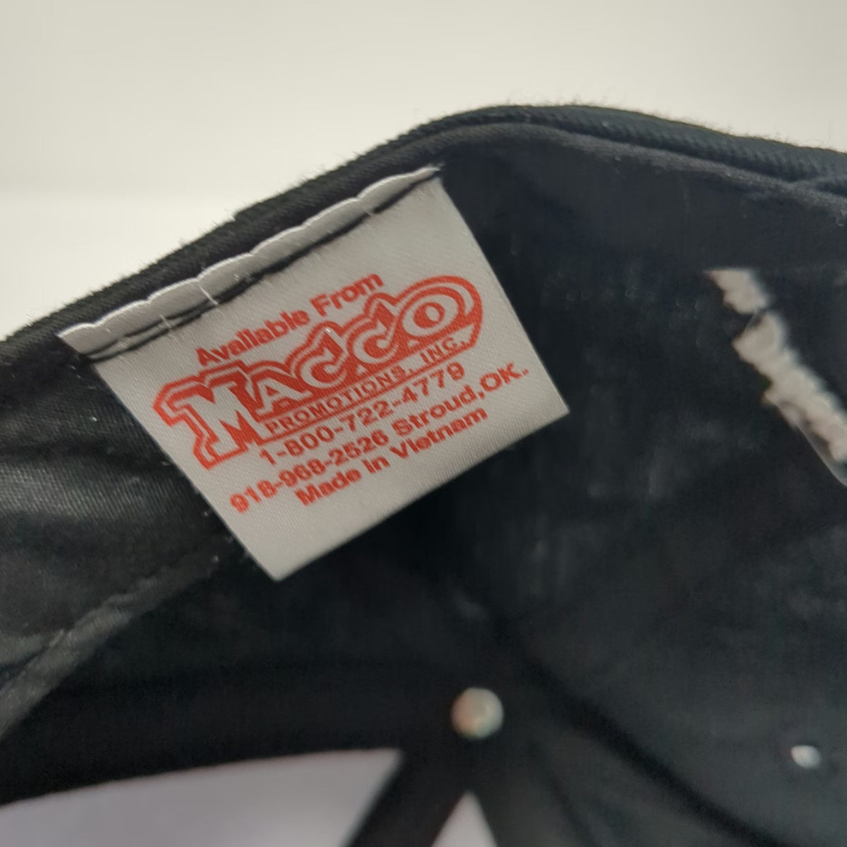 Macco Baseball Cap Black One Size Melton Truck Lines Safe Shield Drivers Hat