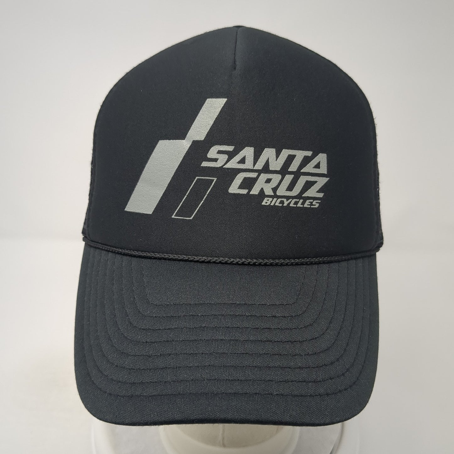 Santa Cruz Bicycles Snapback Mesh Back Trucker Hat Black One Size Nissin