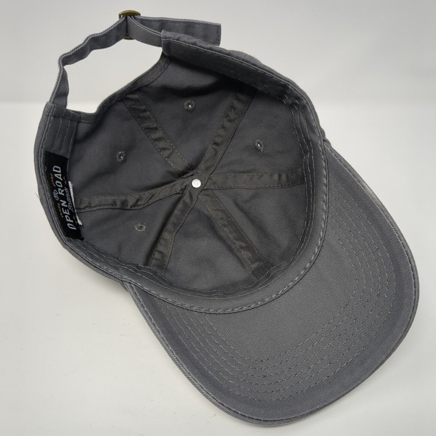 Dog Mom Slideback Hat Gray One Size Embroidered Paw Open Road 6 Panel