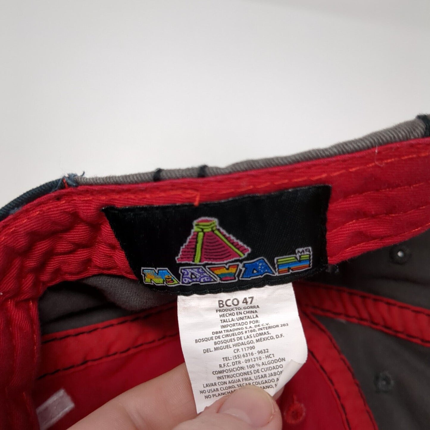 Mix Cozumel Mexico Slideback Hat Multicolor OS Adjustable Embroidered Mavan