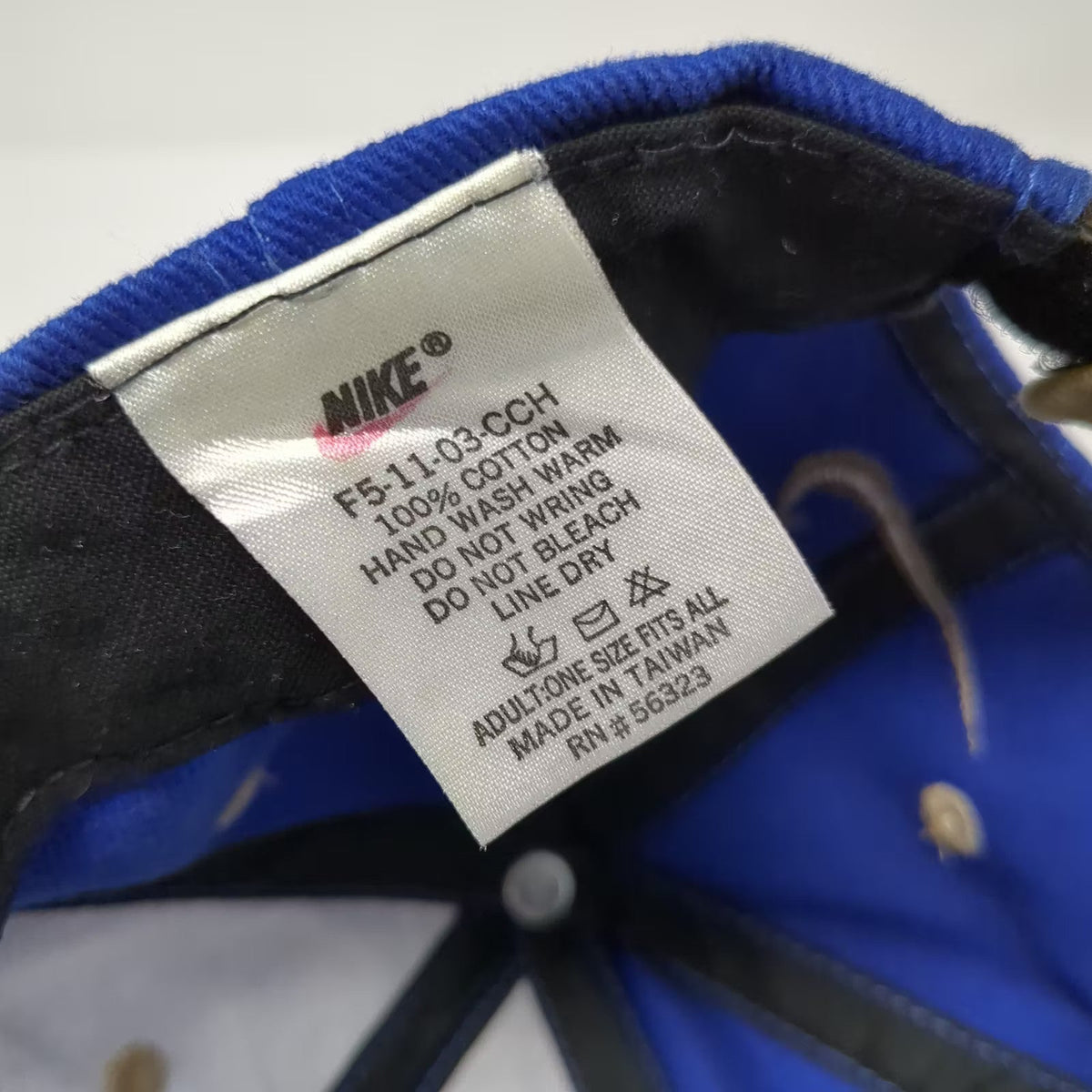 Nike Baseball Cap Blue Beige OS Desert Aire Golf Course Embroidered Strap Hat