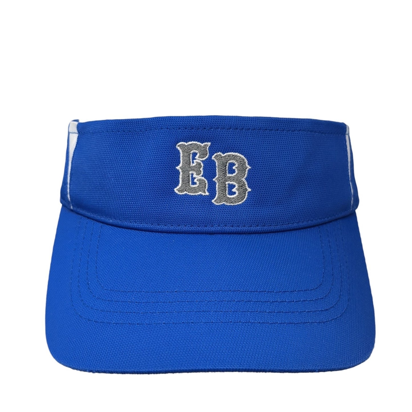 EB Strapback Visor Hat Blue One Size Adjustable Embroidered Sport-Tek