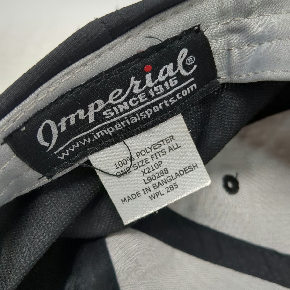 Imperial Baseball Cap Black One Size Lake of Isles Golf UPF 50+ Performance Hat