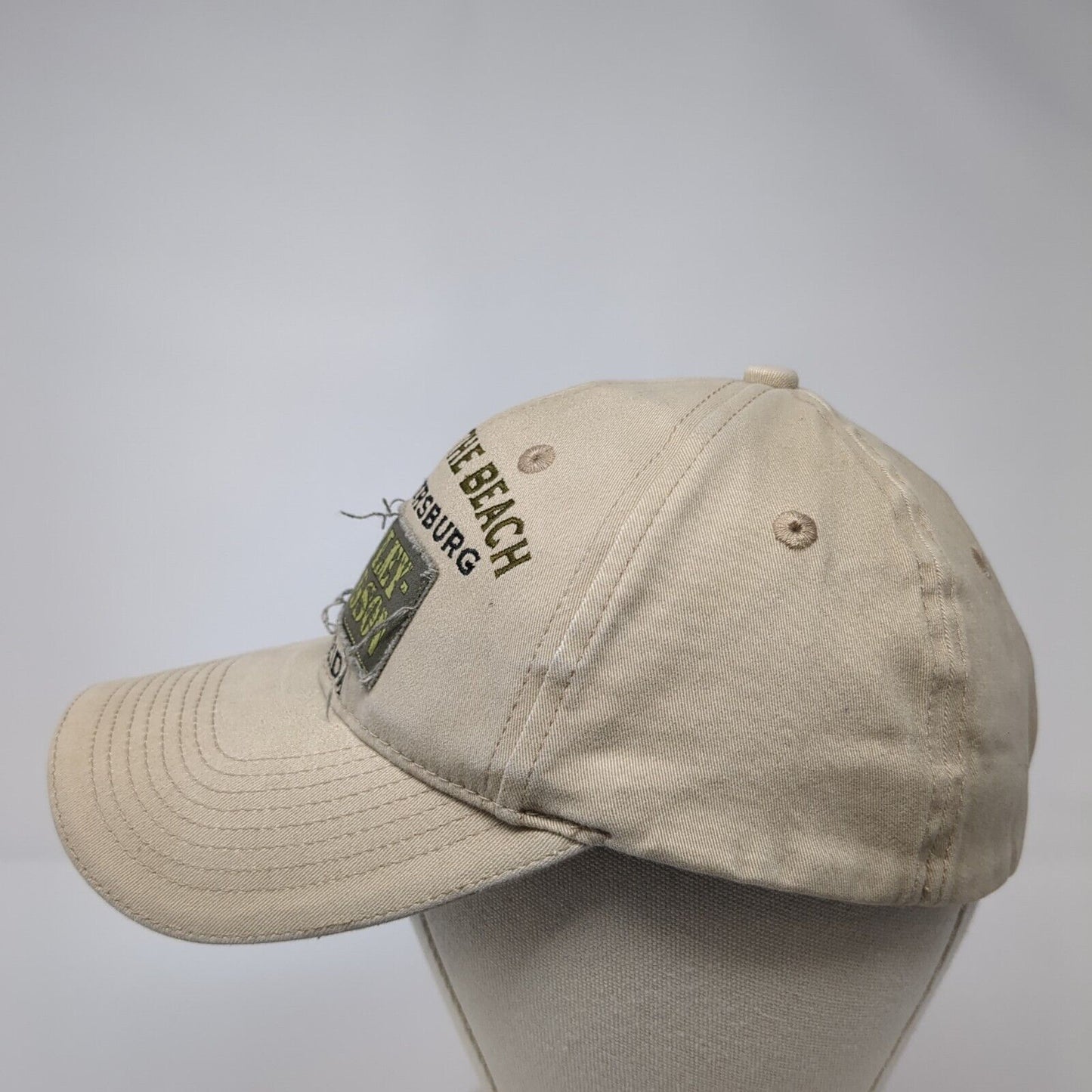 Harley-Davidson Fitted Hat Tan L/XL Jim's On The Beach St. Petersburg