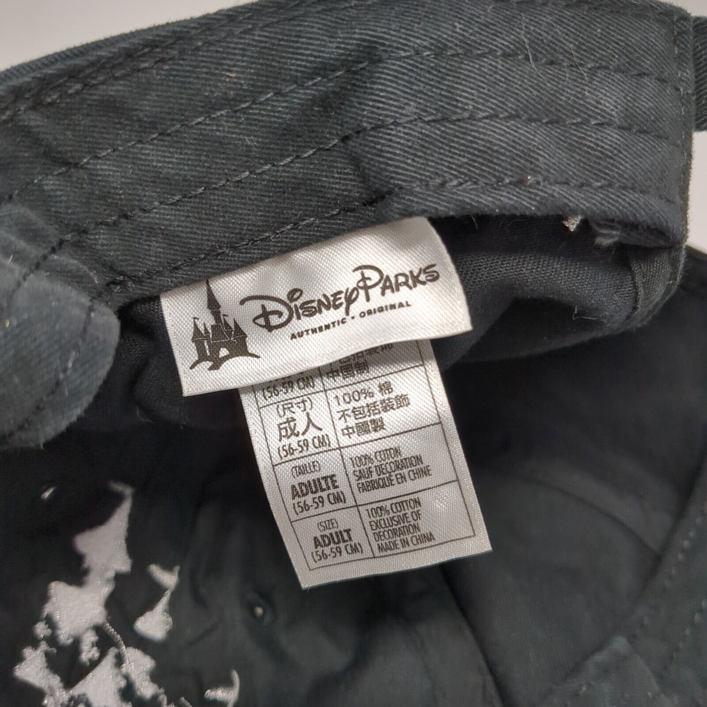 Disneyland Resort Diamond Celebration Slideback Hat Black Rhinestone Jewels