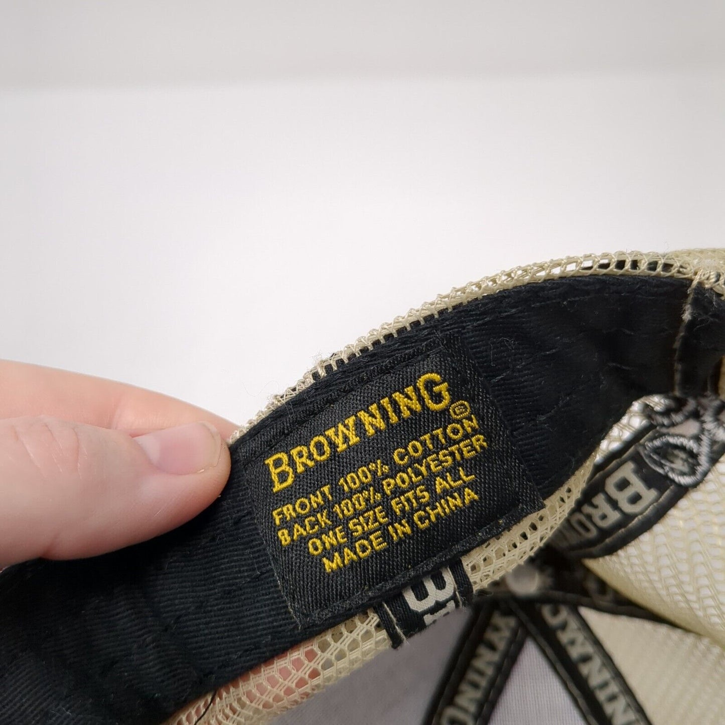 Browning Flag Snapback Trucker Hat Black One Size Mesh Back Adjustable