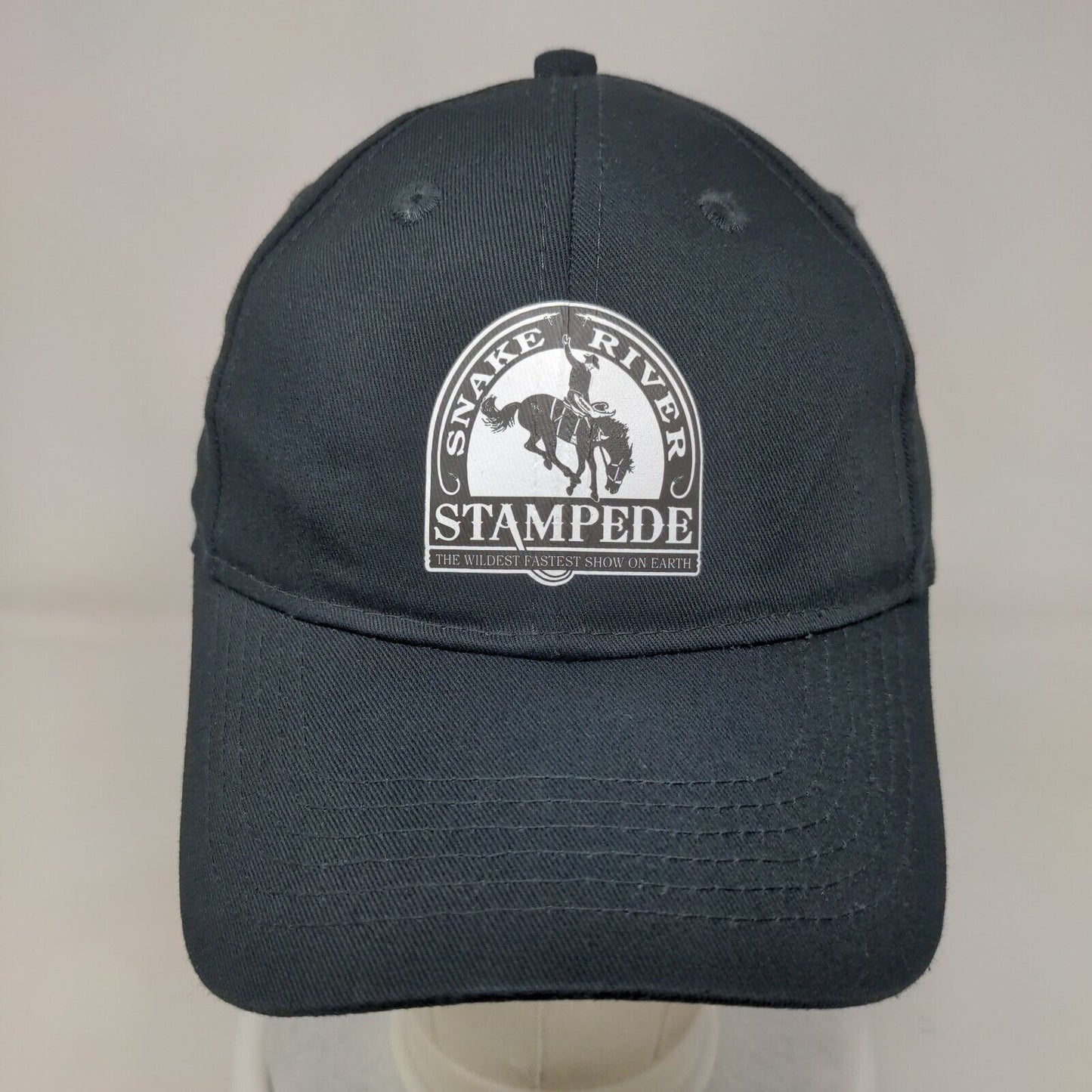 Snake River Stampede Youth Strapback Hat Black OS Adjustable Port & Company