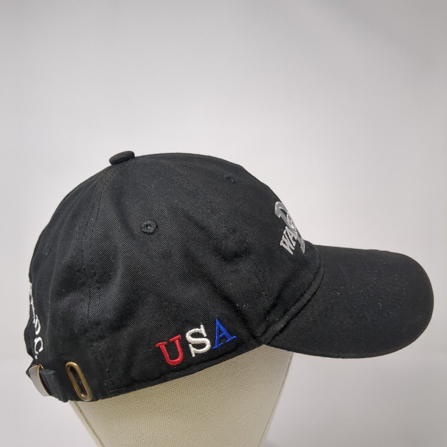 Washington, D.C. USA Flag Slideback Hat Black One Size Embroidered