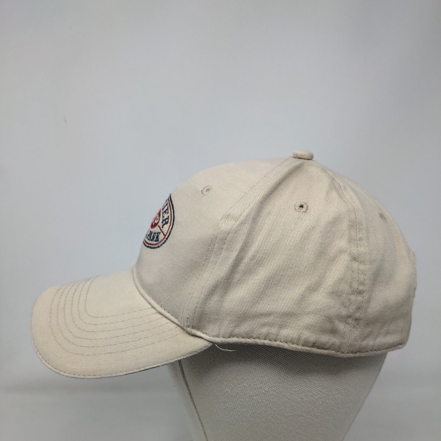 GNP Glacier National Park Strapack Hat Tan One Size Adjustable Embroidered