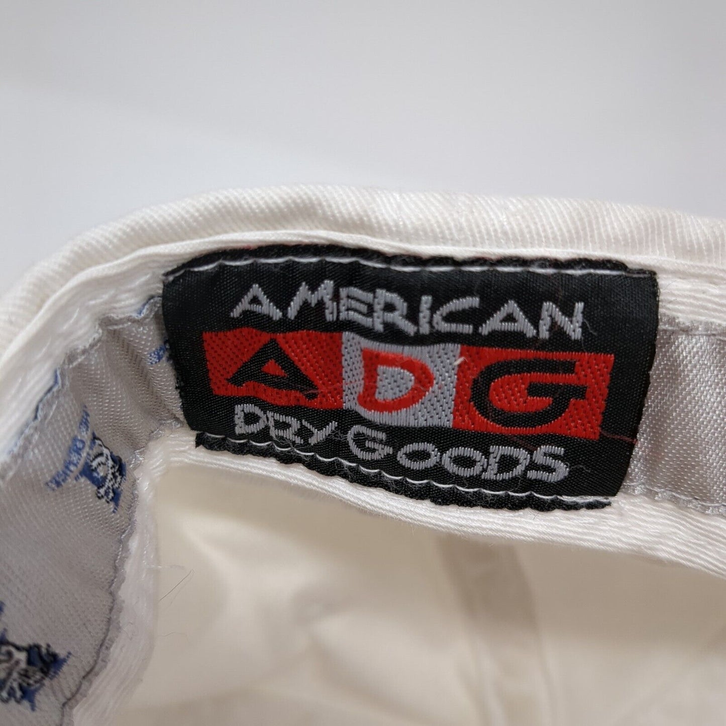 The Deuce Slideback Hat White One Size Adjustable Embroidered American Dry Goods