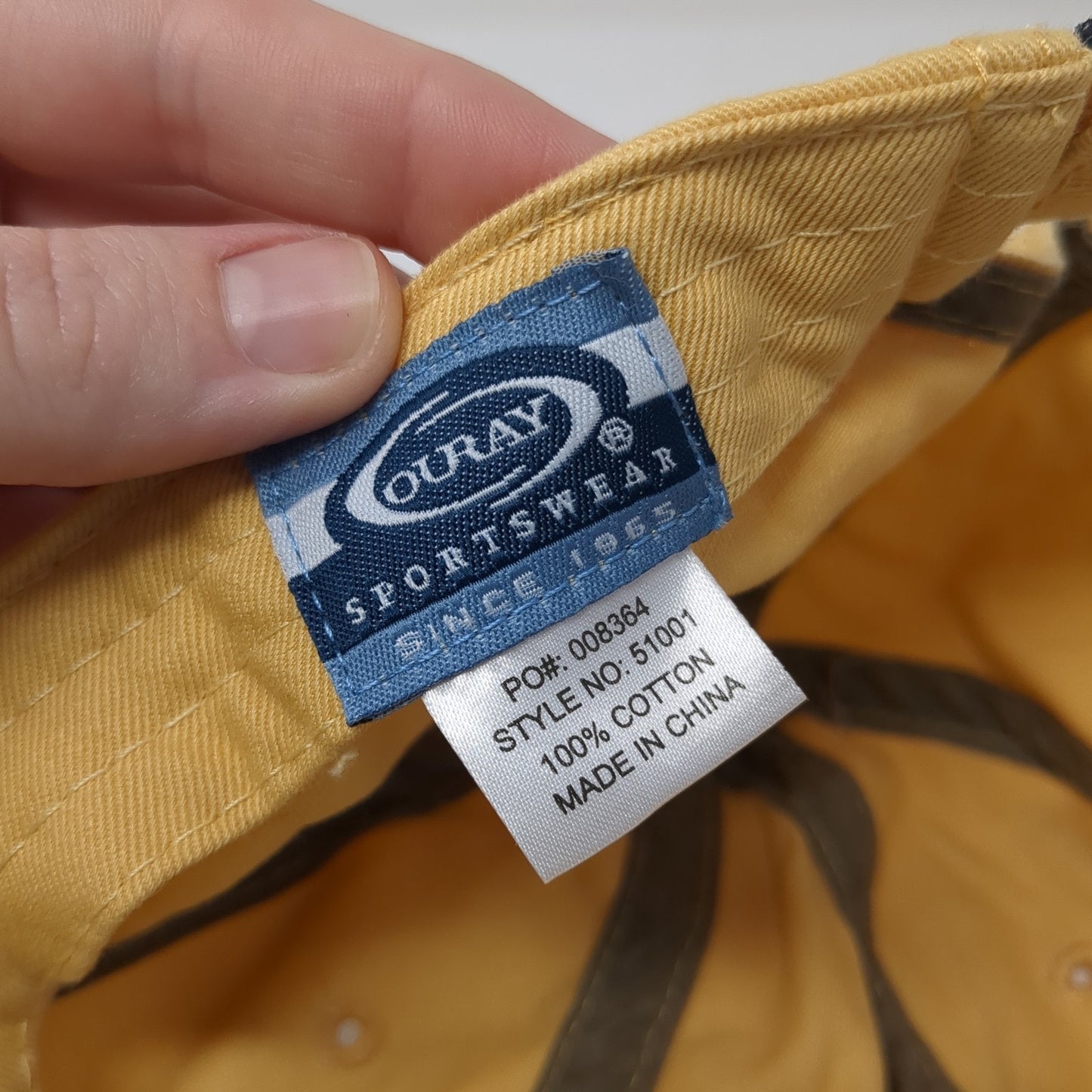 Great Western Malting Strapback Hat Yellow One Size Embroidered Ouray