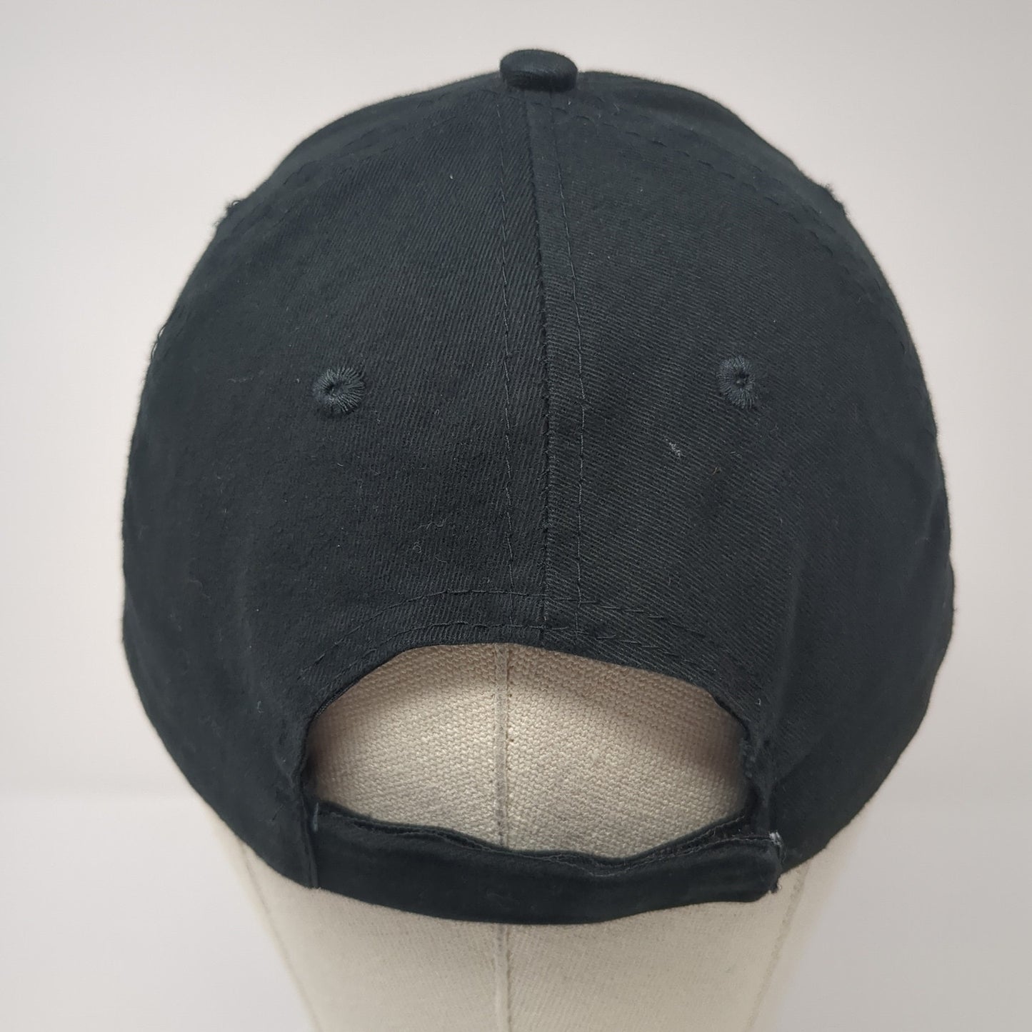JMAG Slideback Baseball Cap Black One Size Adjustable Embroidered 6 Panel
