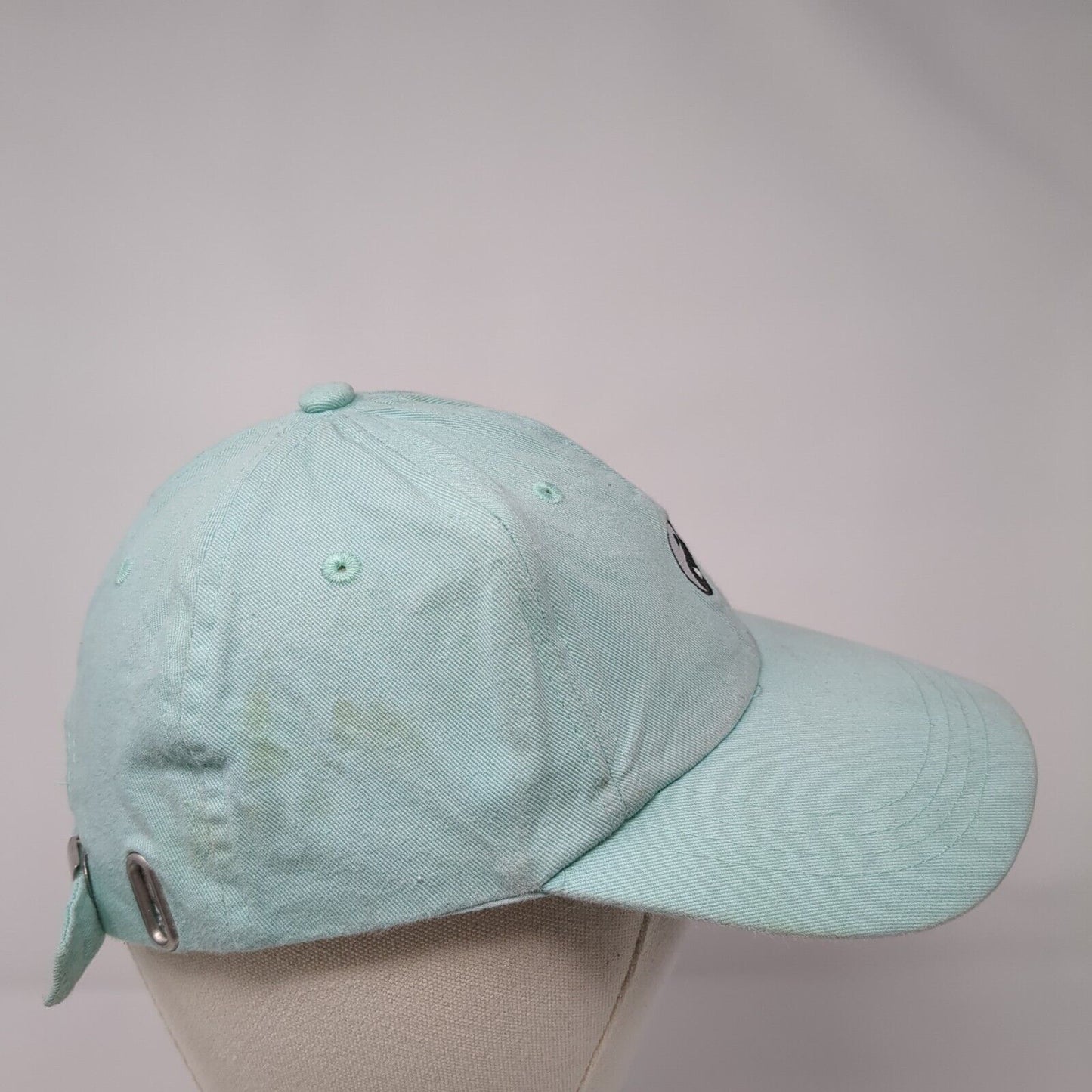 Yin Yang Slideback Hat Bluish-Green One Size Adjustable Embroidered 6 Panel