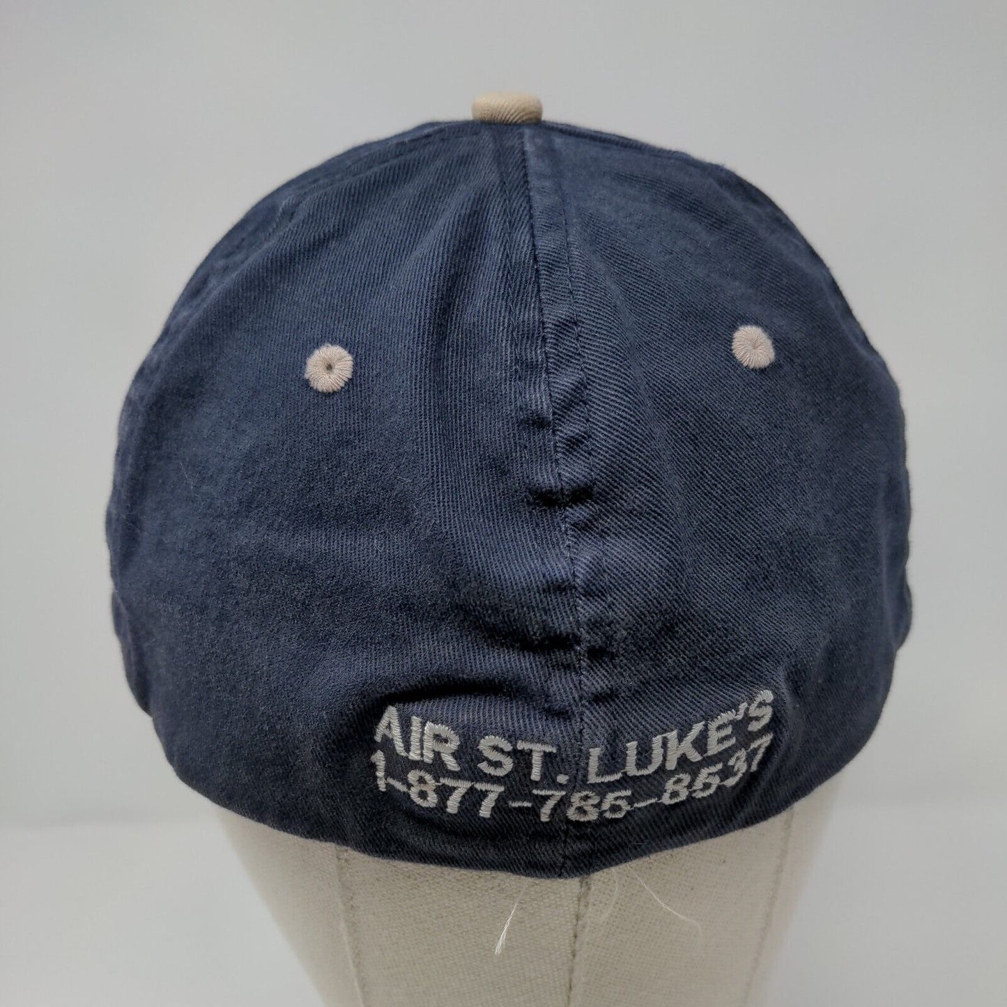 Air St. Luke's Fitted Hat Blue OSFA Embroidered 6 Panel Vent Holes