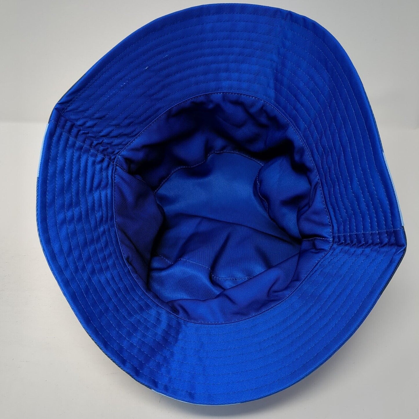 Unbranded Bucket Hat Blue One Size Lightweight Striped Retro Outdoor Blank