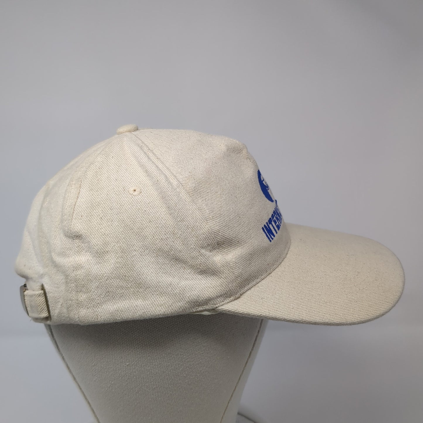 International Slideback Hat Beige One Size Adjustable Solid Vent Holes