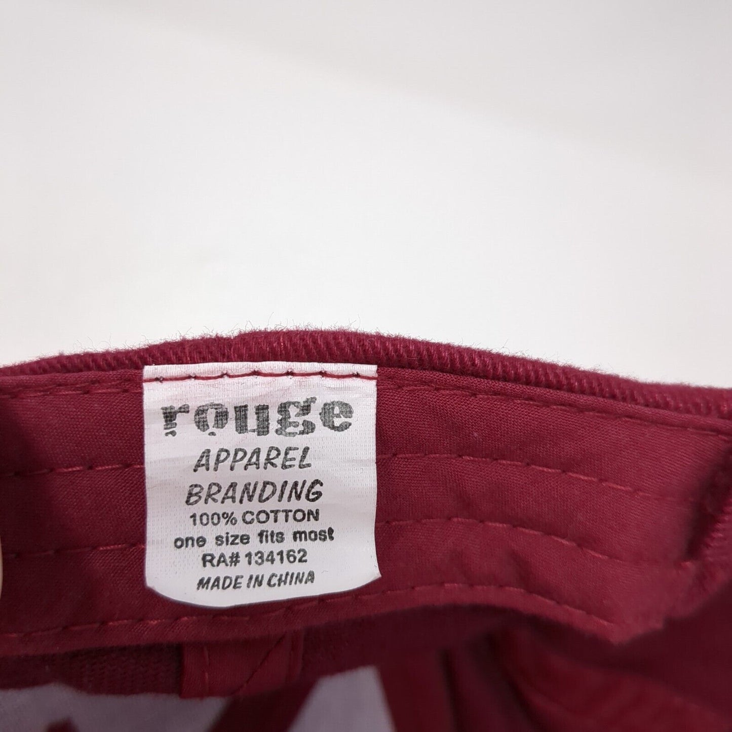 Orange County California Strapback Hat Red One Size Adjustable Rouge