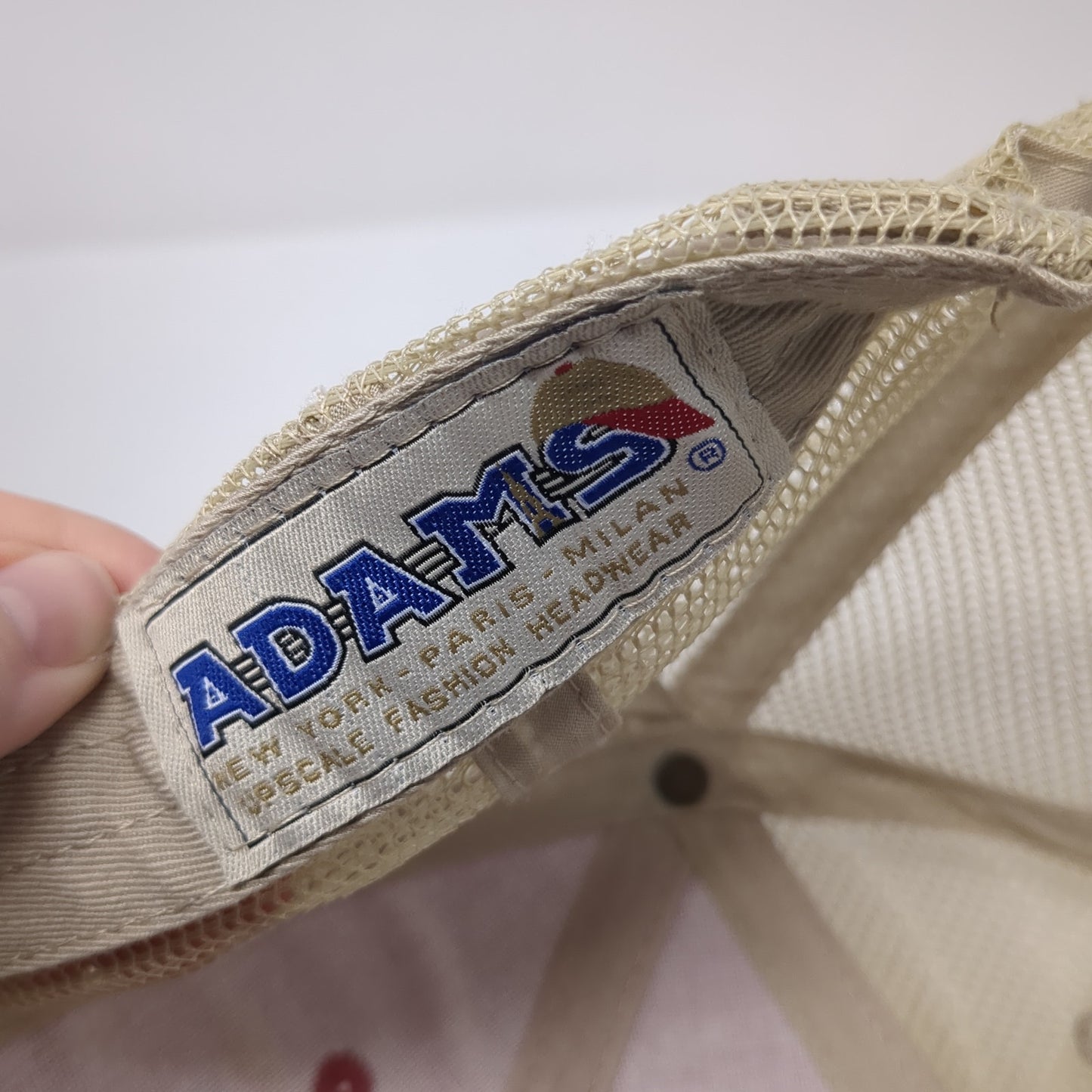 Kids 2 Snapback Trucker Hat Red One Size Mesh Back Colorblock Adams