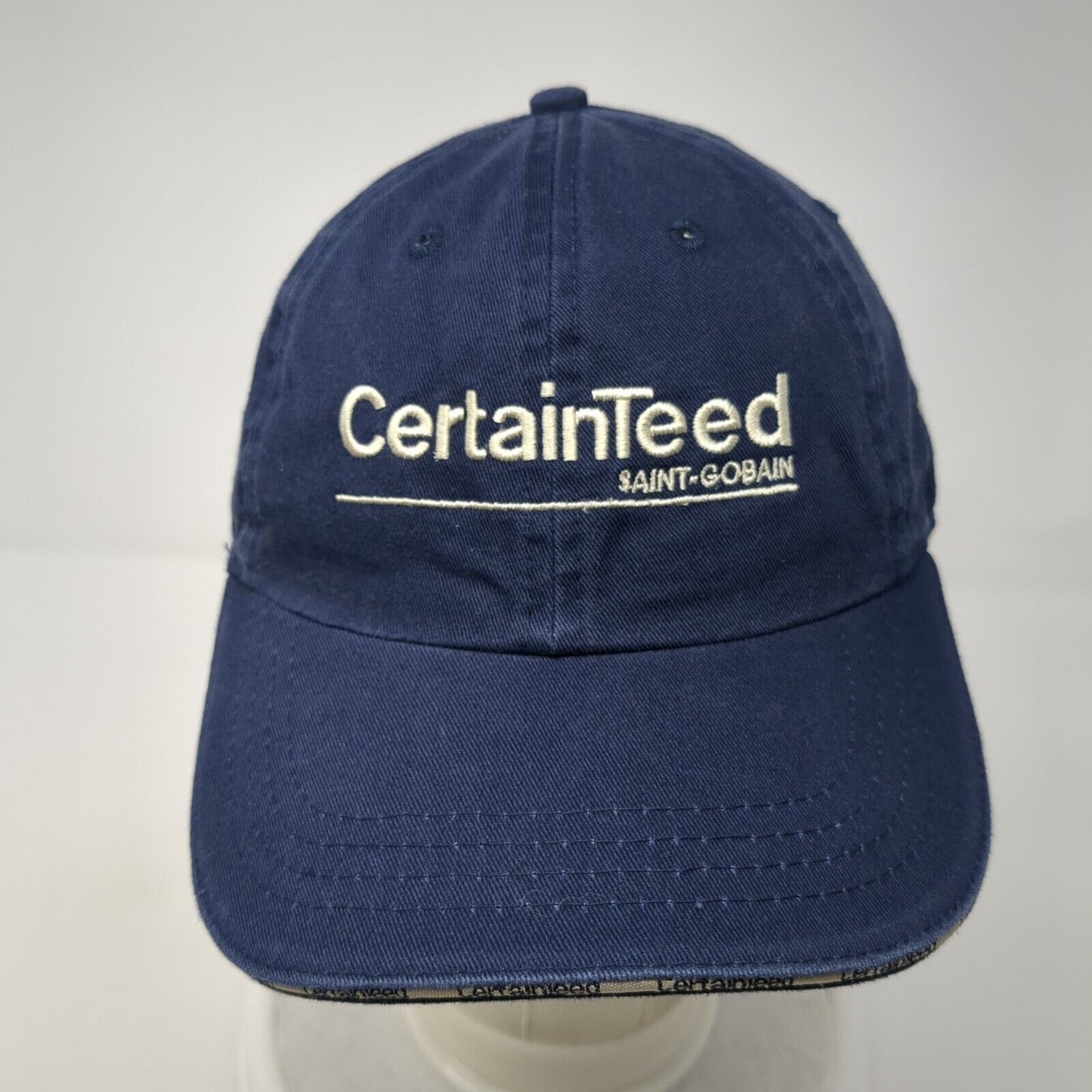 CertainTeed Saint-Gobain Slideback Hat Blue One Size Flex Strap Kati