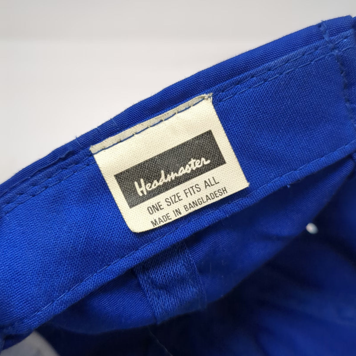 Headmaster 5 Panel Blue One Size Hat Rope Brim AIRE Graphic Logo Adjustable Cap