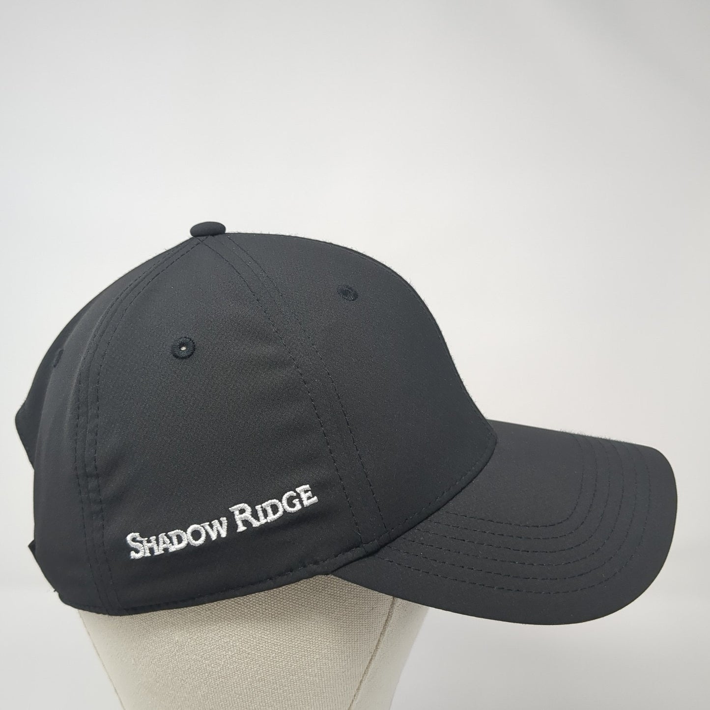 Shadow Ridge Strapback Baseball Cap Black One Size Adjustable Embroidered Ahead