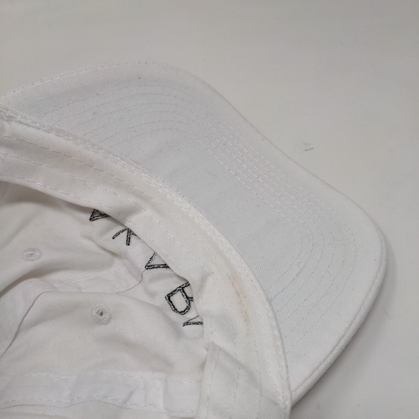 SAKARA Slideback Hat White One Size Adjustable Embroidered Port & Company