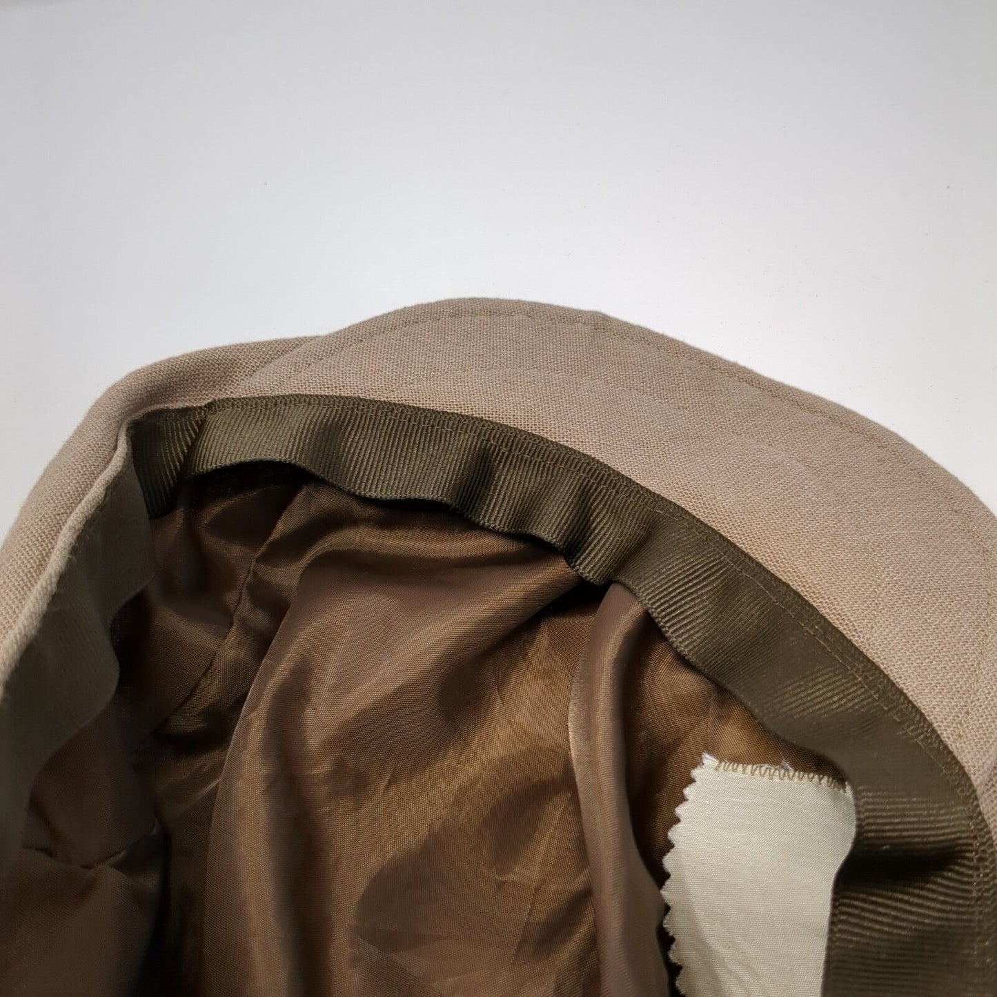 Unbranded Newsboy Flat Cap Tan One Size Lightweight Snap Button Blank