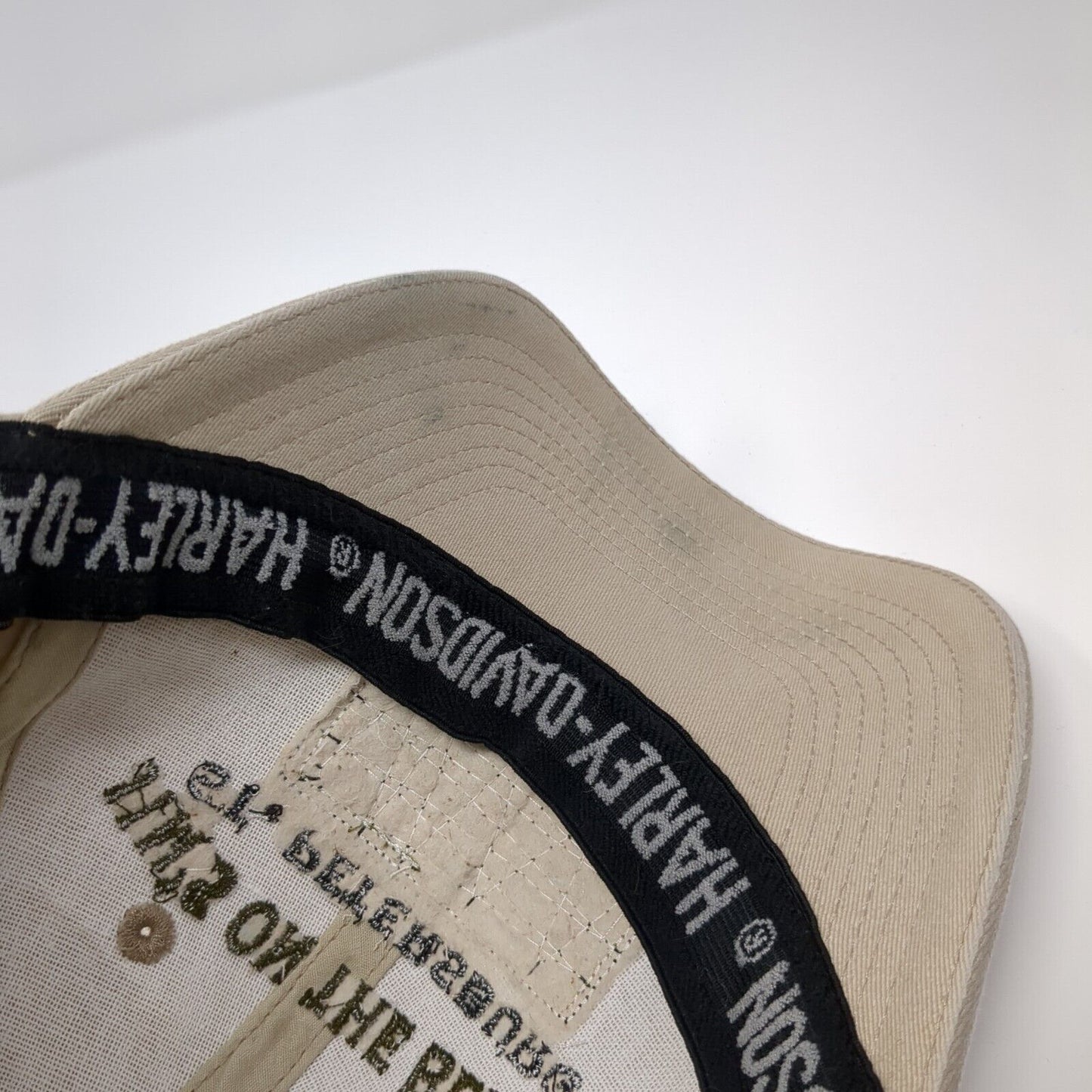 Harley-Davidson Fitted Hat Tan L/XL Jim's On The Beach St. Petersburg
