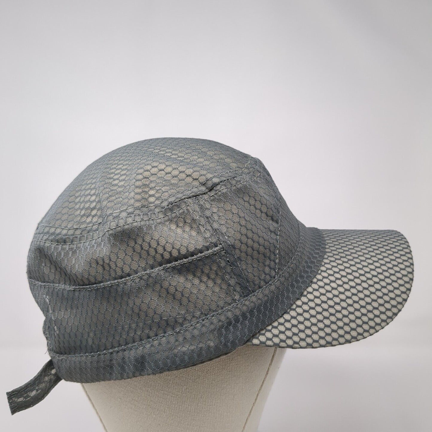 Unbranded Slideback Cadet Army Hat Gray One Size Adjustable Mesh Solid