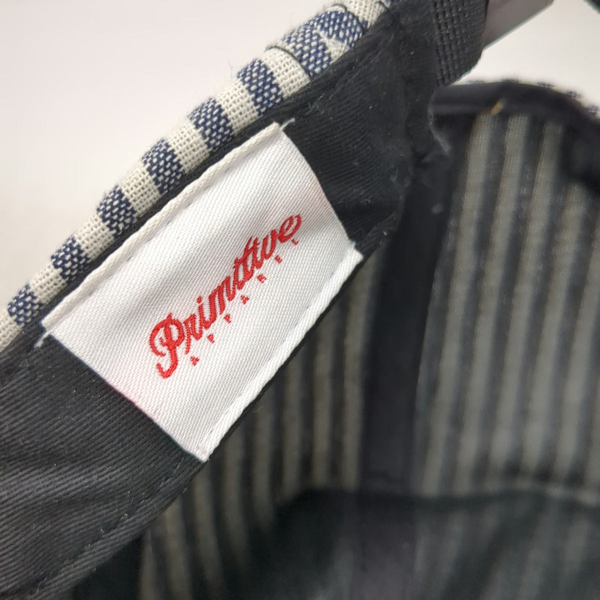 Primitive 5 Panel Blue White One Size Hickory Stripe Strapback Skateboarding Hat