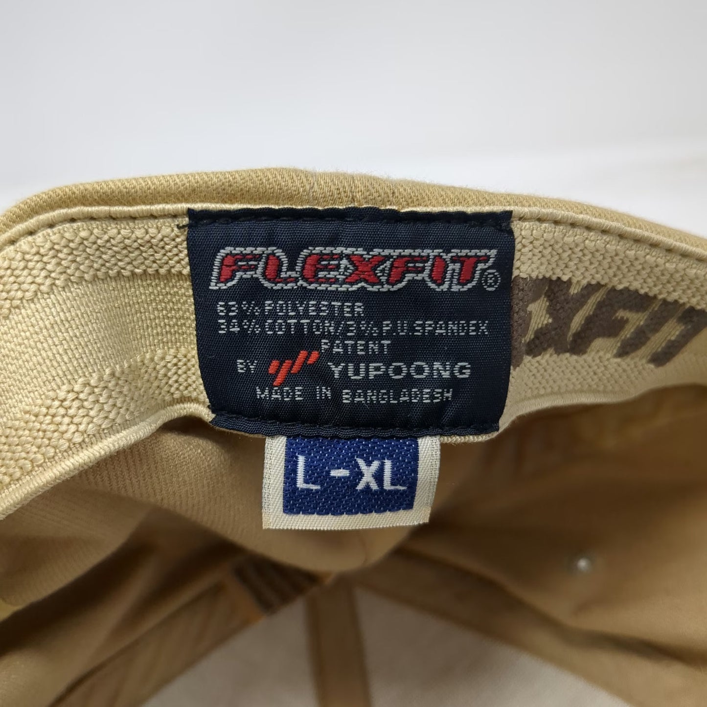 Flexfit Baseball Cap Beige XL NAVSUP Naval Supply Systems Command Fitted hat
