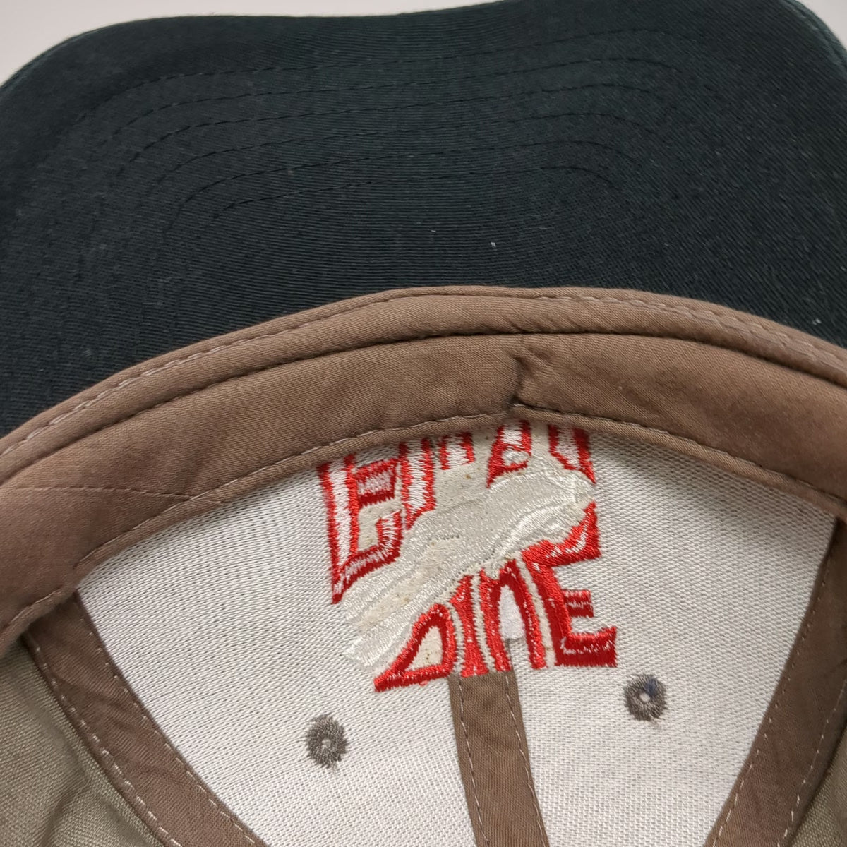 Baseball Cap Brown Black Red White OSFM Dive First Scuba Diver Adjustable Hat