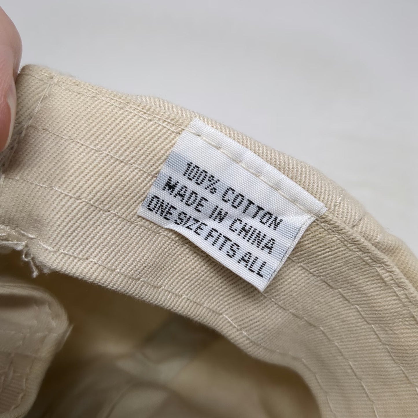 American Dry Goods Baseball Cap Beige Blue One Size Upstate Cerebral Palsy Hat