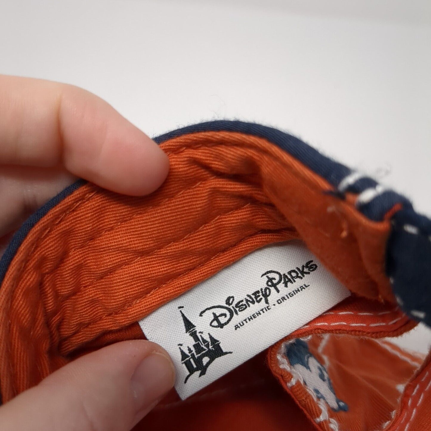 Mickey Mouse Slideback Hat Orange One Size Adjustable Embroidered