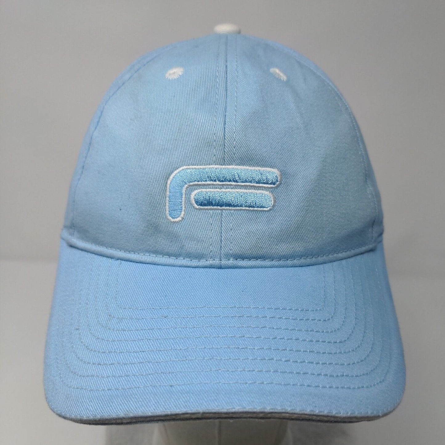 FILA Strapback Hat Blue One Size Embroidered Adjustable Solid 6 Panel