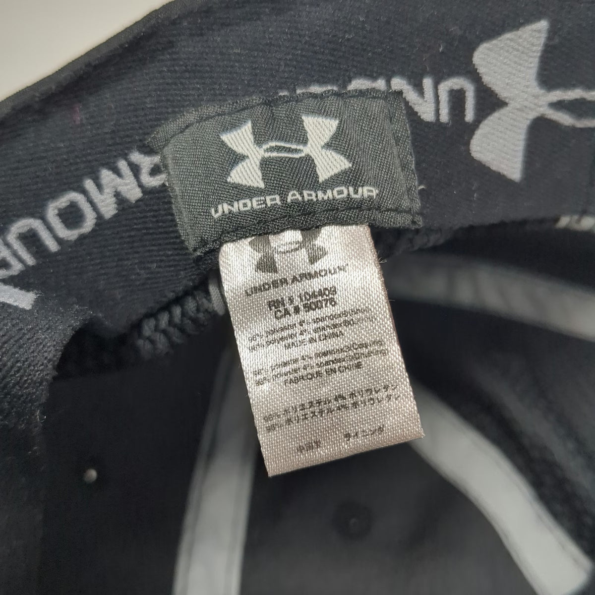 Under Armour Baseball Cap Black One Size Heatgear Slideback Logo Athletic Hat