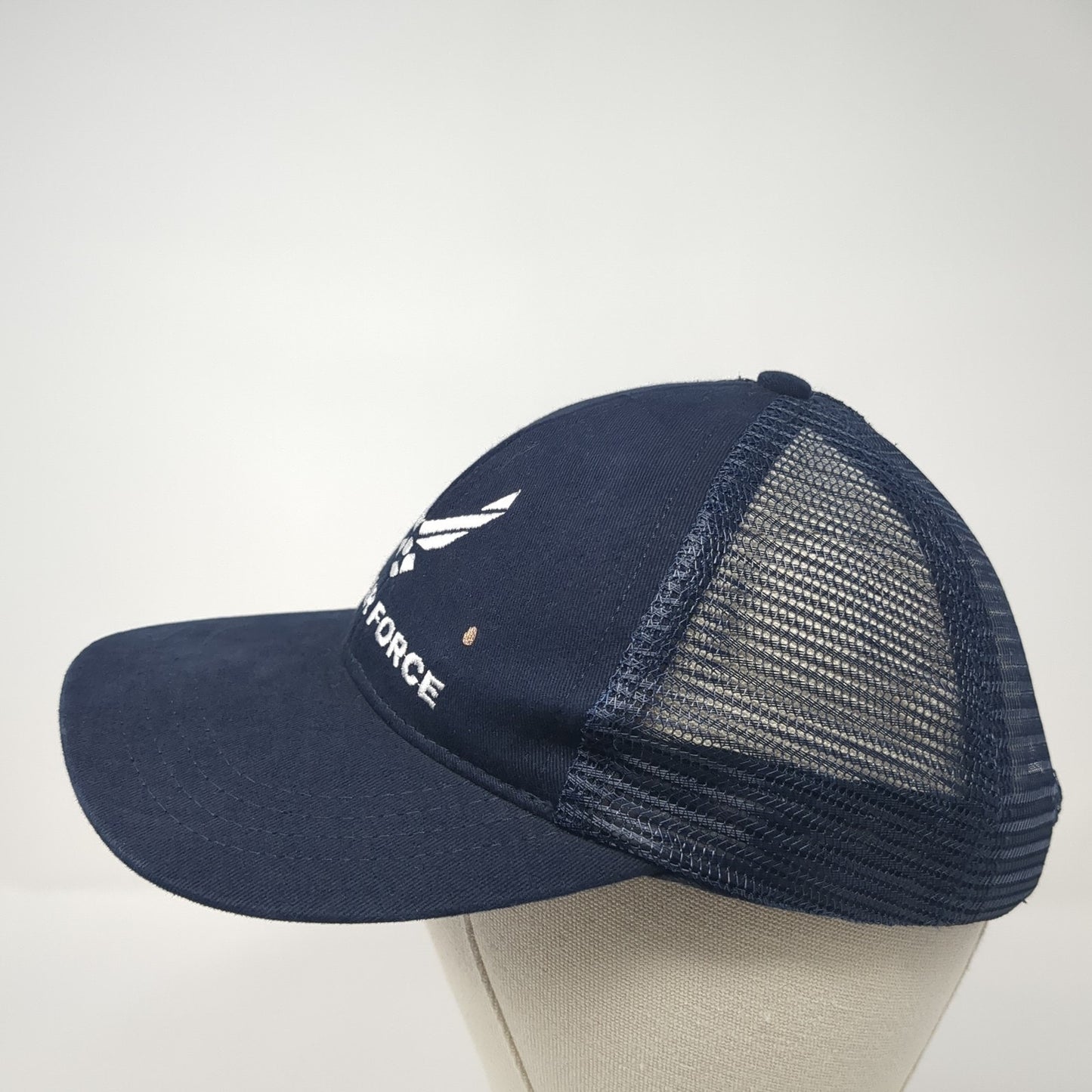 U.S. Air Force Strapback Mesh Back Trucker Hat Blue One Size Adjustable