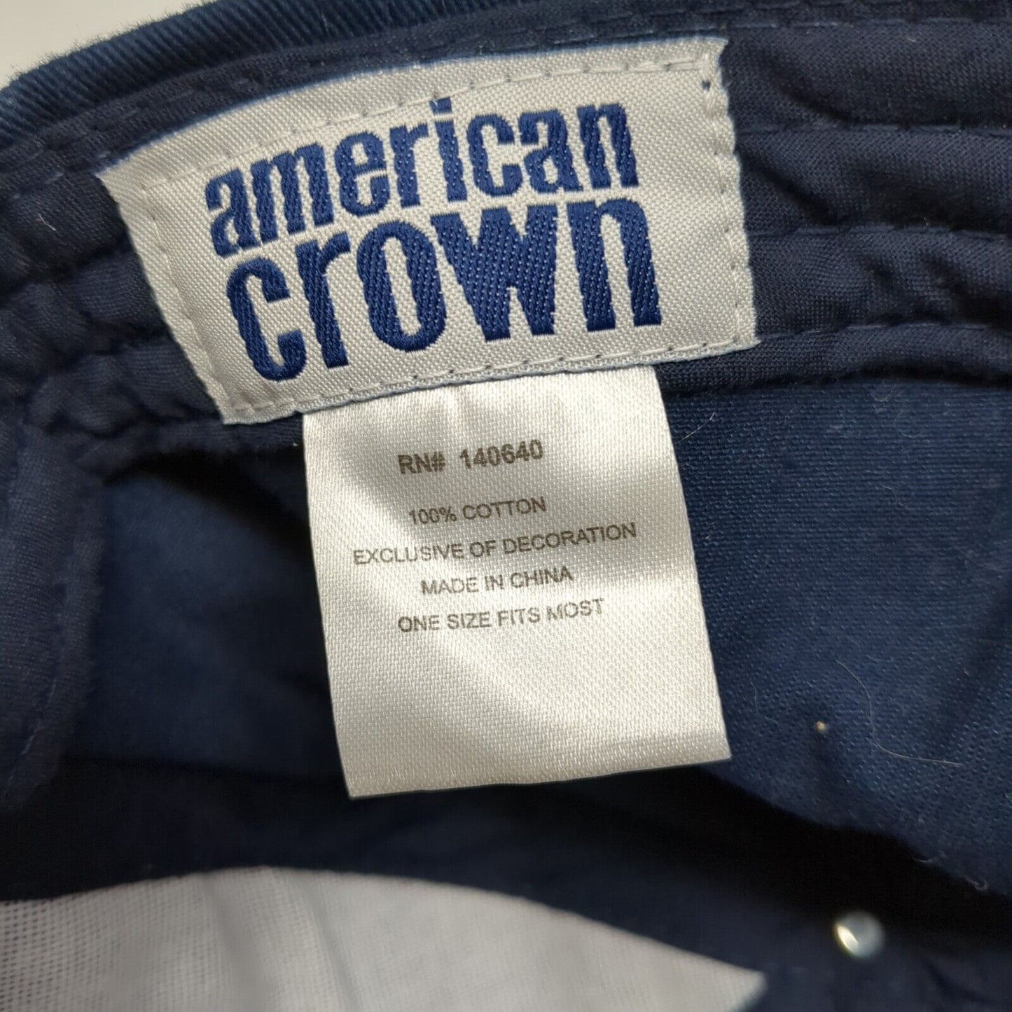 United We Stand Slideback Hat Blue One Size Adjustable American Crown