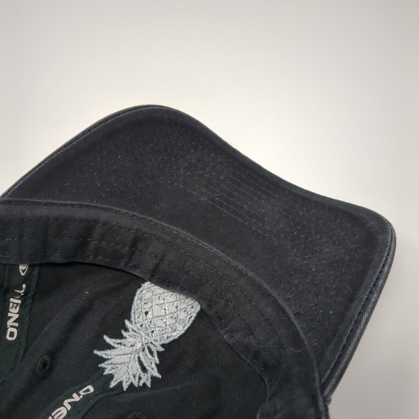 Pineapple Slideback Hat Black One Size Adjustable Embroidered O'Neill Cotton