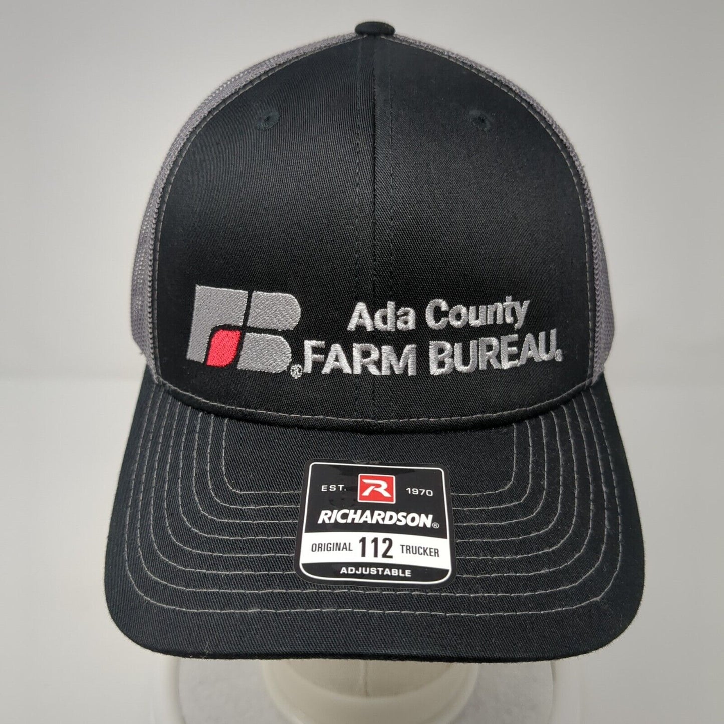 Ada County Farm Bureau Snapback Trucker Hat Black One Size Mesh Back