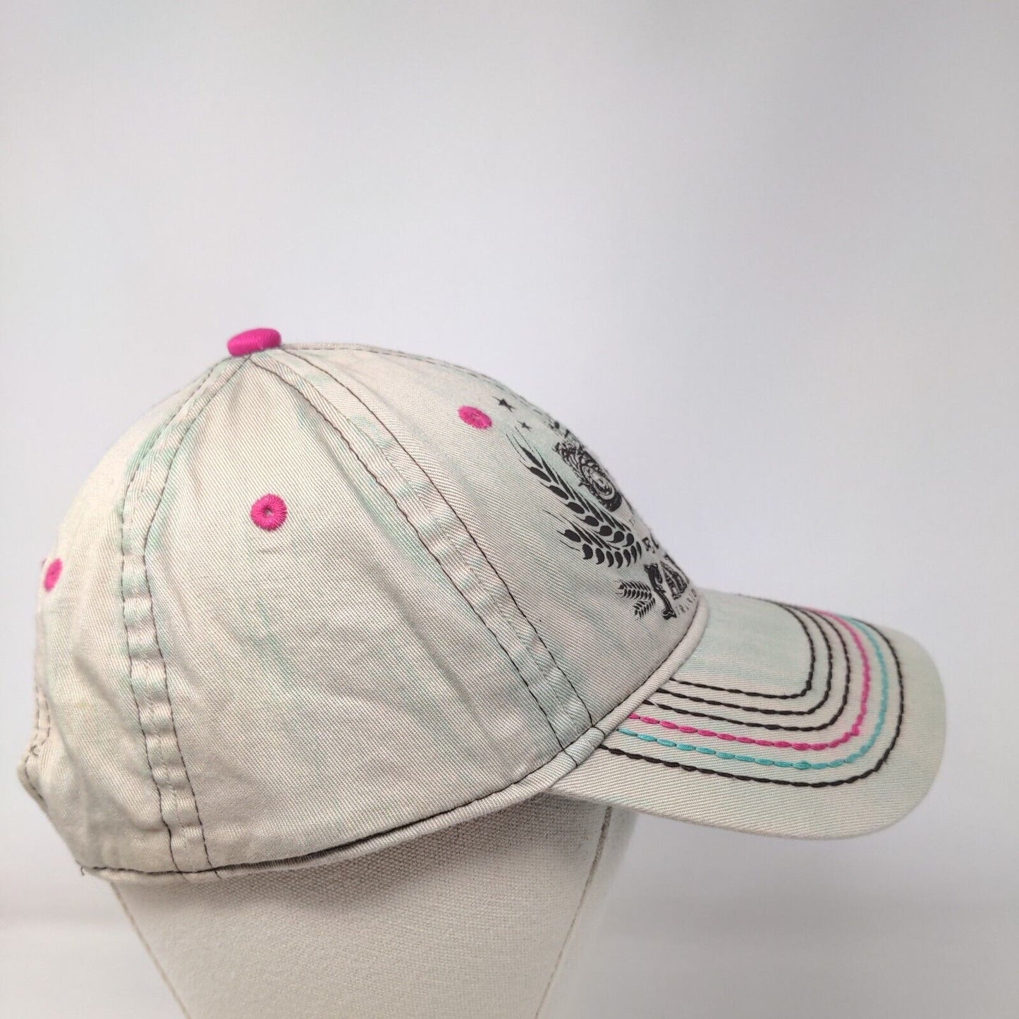 Mechanic Farm Girl Trained & Certified Strapback Hat Tan One Size Adjustable