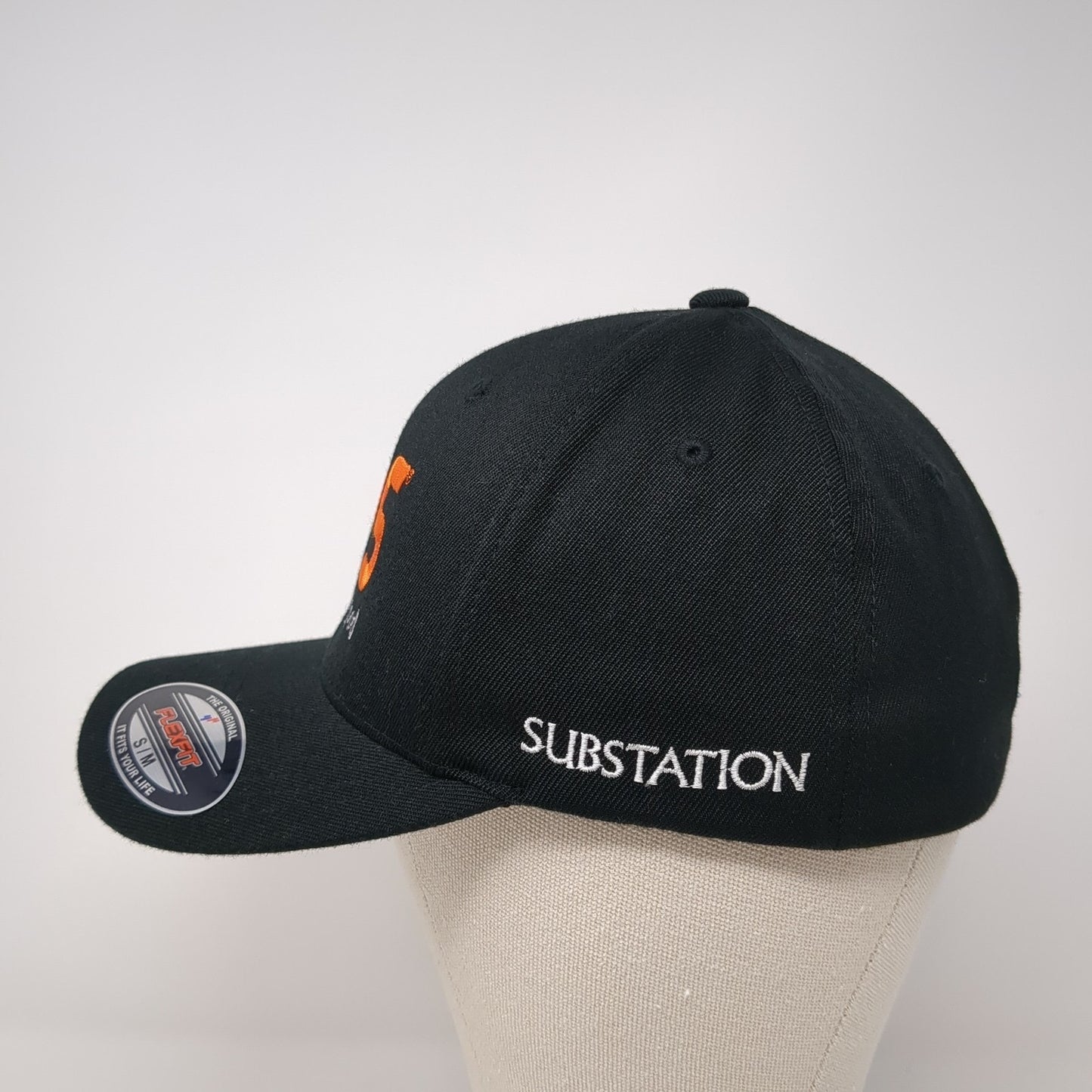 RES Power For Good Logo Fitted Hat Black Medium Embroidered Flexfit