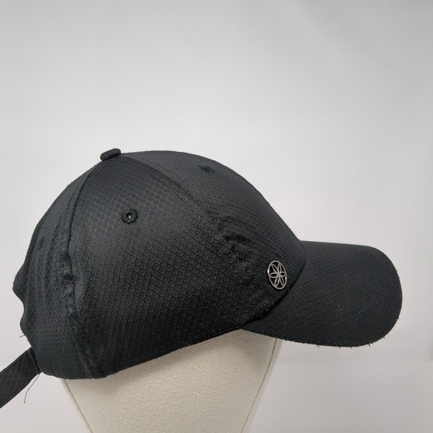 Gaiam Slideback Hat Black One Size Adjustable Solid 6 Panel Vent Holes