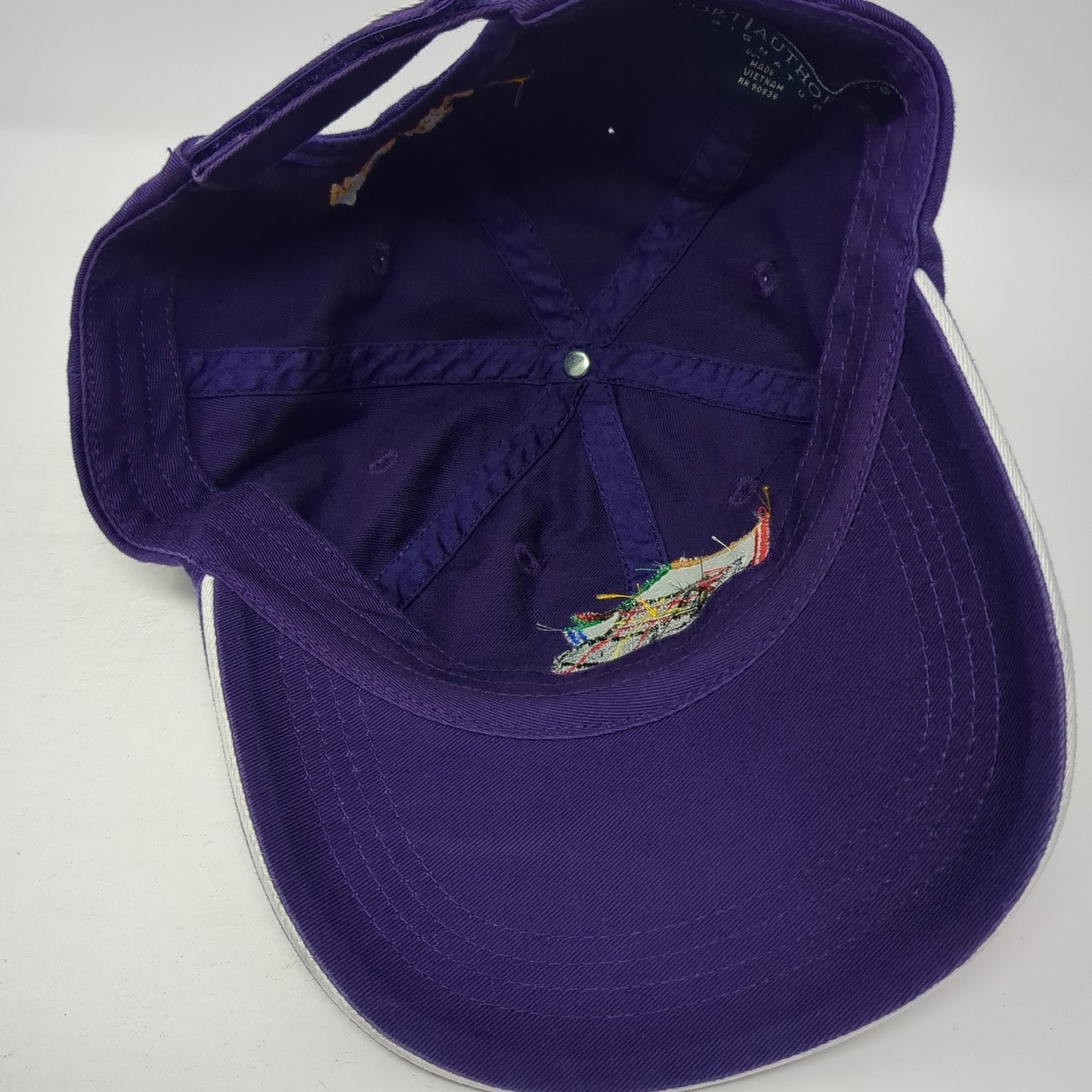 Port Authority Strapback Hat Purple One Size Embroidered Adjustable